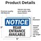Signmission Rear Entrance Available, 5 in W x Rectangle, Vinyl Decal OS-2PACK-NS-D-35-L-17989 - alternate 6
